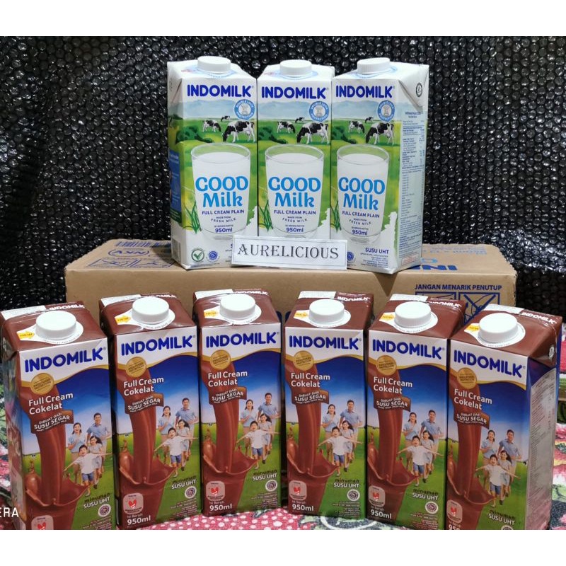 

INDOMILK SUSU UHT 1000Ml | FULL CREAM PLAIN | COKELAT