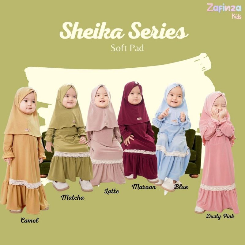 GAMIS ANAK SHEIKA BY ZAFINZA KIDS / Gamis anak Jersey Premium murah.