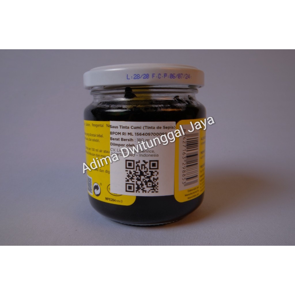 Nortindal Cuttlefish Ink  / Saus Tinta Cumi 180gr