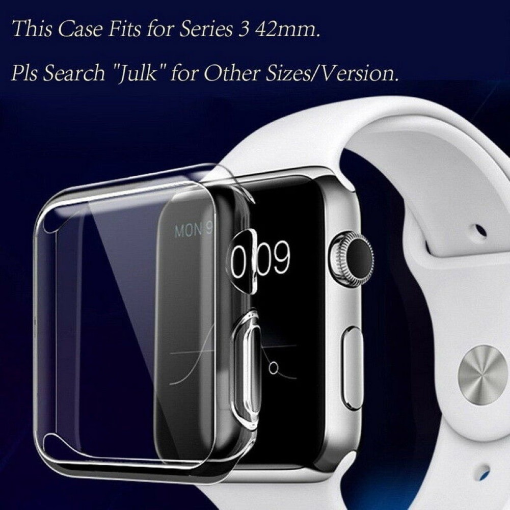 Case Pelindung Layar Bahan TPU Ukuran 40mm / 44mm Untuk Apple Watch Seri 1 / 2 / 3 / 4 / 5 / 6 / SE