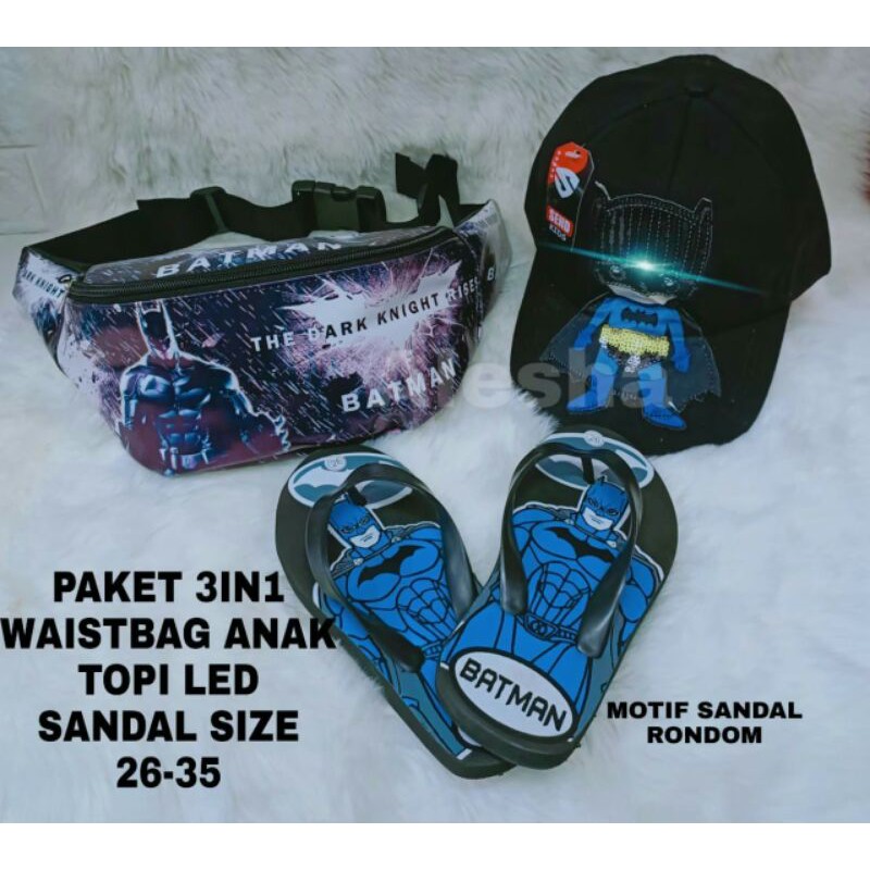 Tas selempang anak karakter batman/waistbag anak murah
