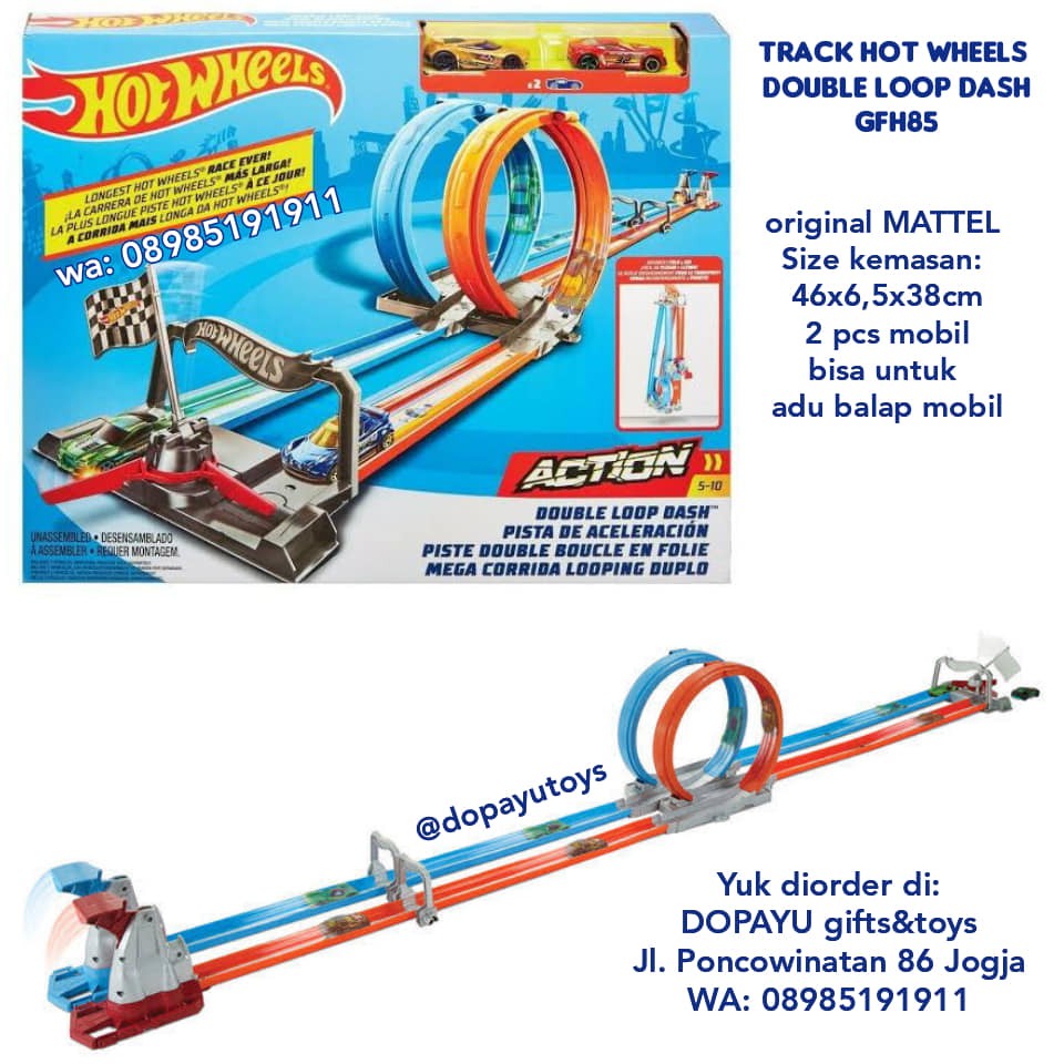 hot wheels double loop track