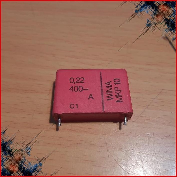 

Capacitor MKP10 0.22uF 0.22 uF 220 nF 220n F 220nF 400v Wima - used