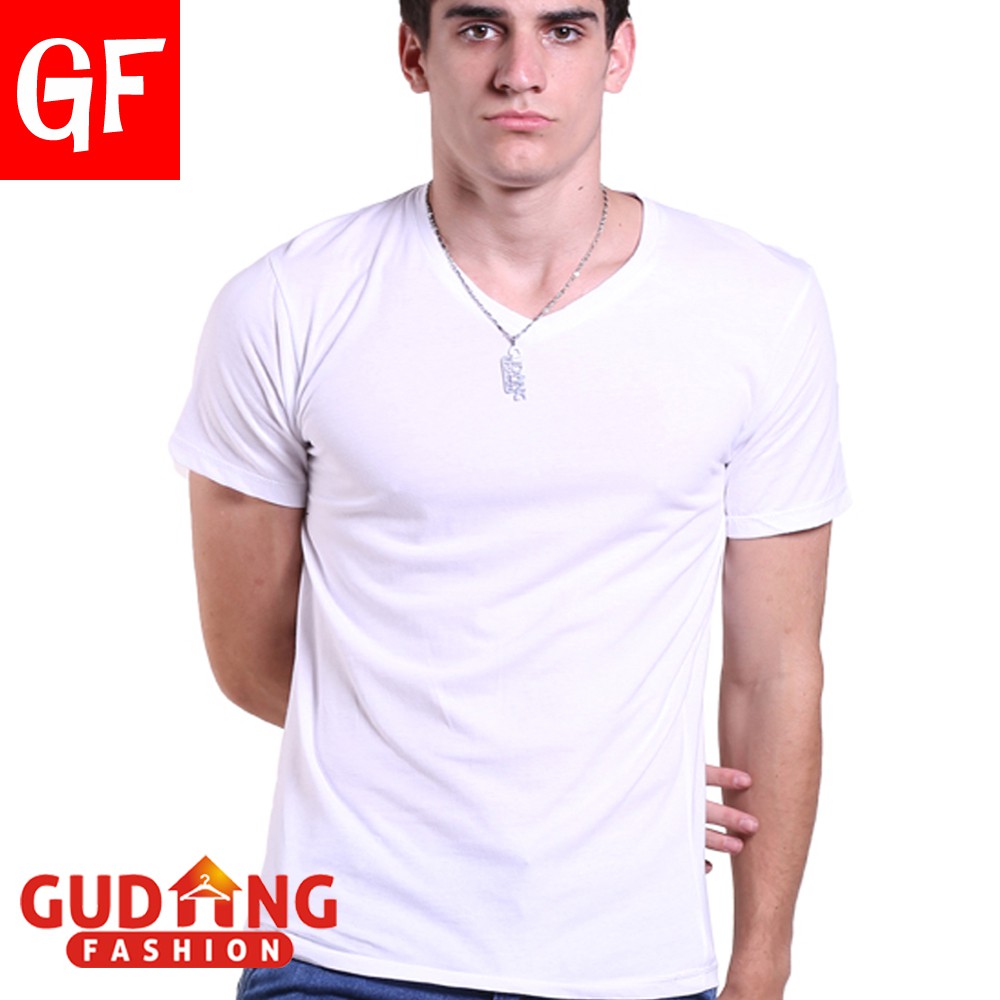 Kaos T-Shirt V-Neck Lengan Pendek - FP 523