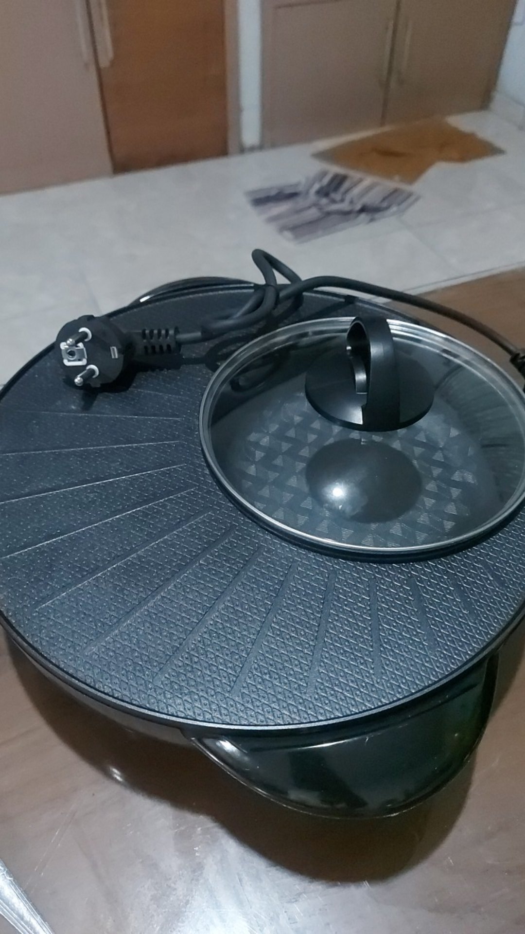 Panci Hotpot Bbq 2in1 Elektrik 34 Cm Shabu Steampot Suki Grill Listrik / Panci Listrik