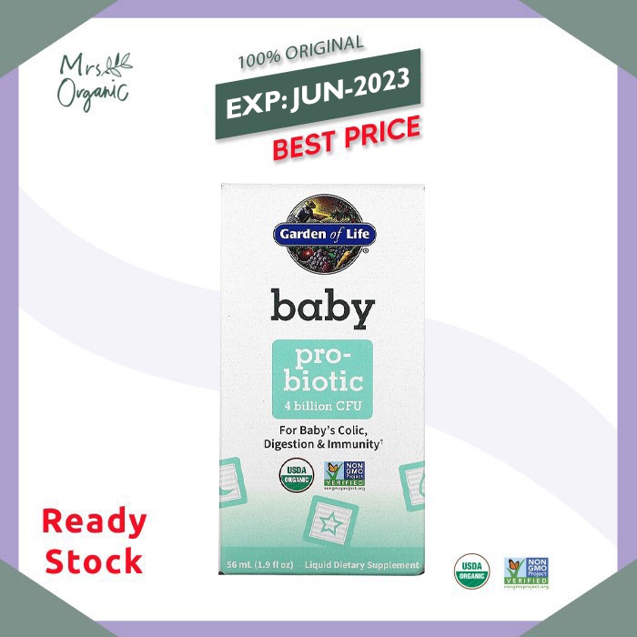 GARDEN OF LIFE Baby Probiotic 4 Billion 56 ml - pencernaan bayi