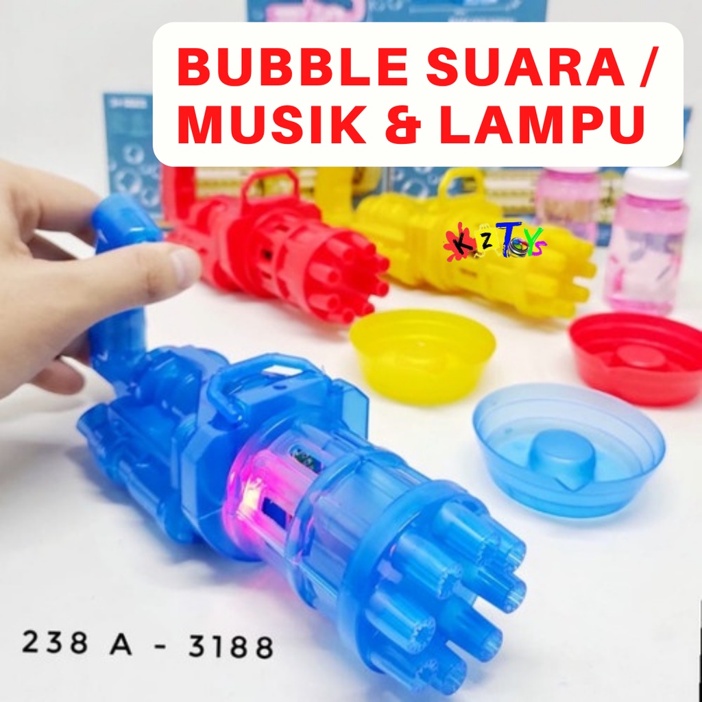 MAINAN BUBBLE GUN LAMPU DAN MUSIK TEMBAKAN GELEMBUNG BUBBLE ELEKTRIK TREND TIKTOK