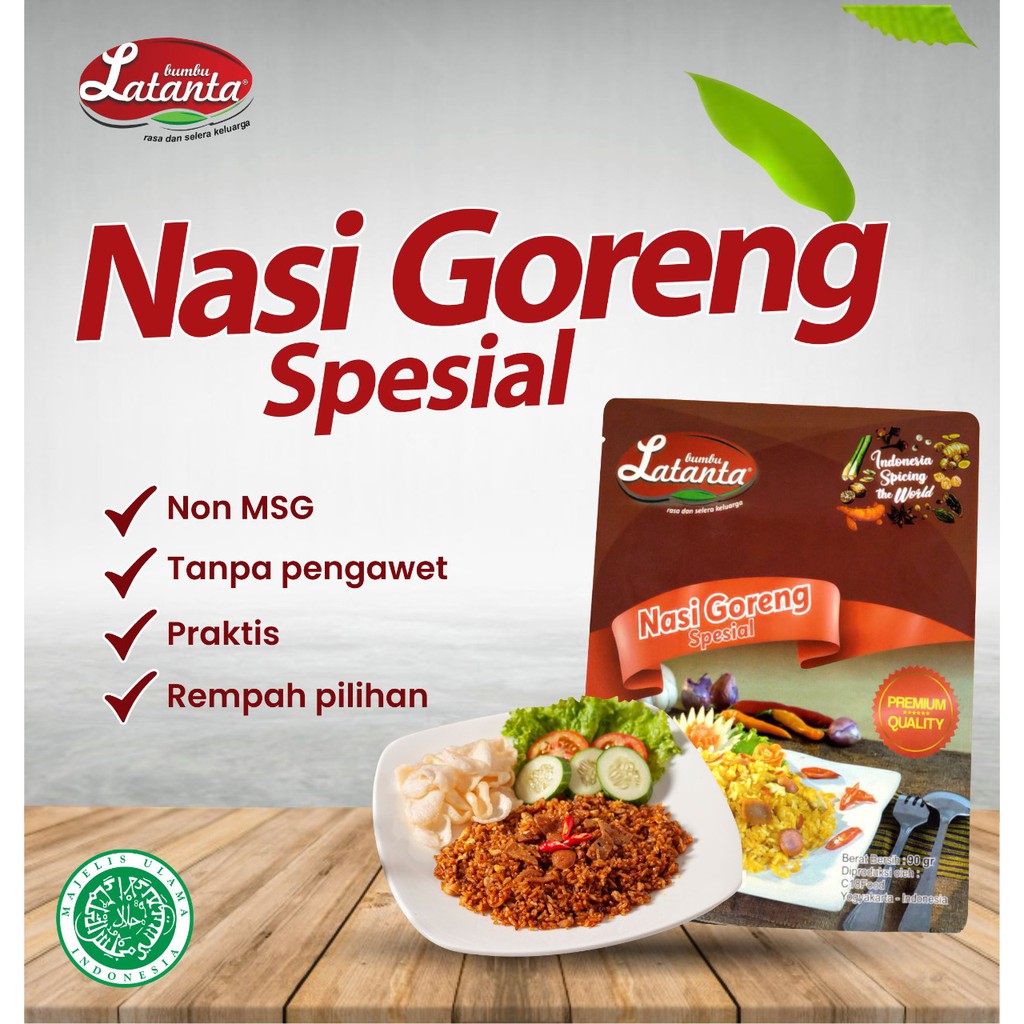 

BUMBU masak NASI GORENG SPESIAL Non MSG [1 PACK ISI 3 SACHET]