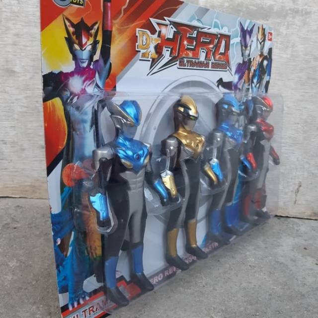 Figure Set Ultraman 4 pcs - Mainan Robot Ultramen Anak Edukatif