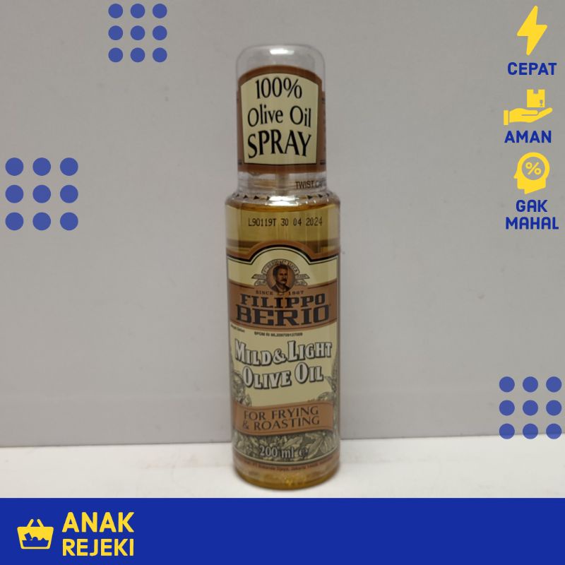 

Filippo Berio Extra Lighy Olive Oil Spray 200ml- Minyak Zaitun Semprot