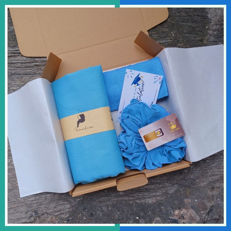 Hijab Bella Square hampers Hijab kado wedding kado pacar hadiah mini gold emas mini gift box giftbox