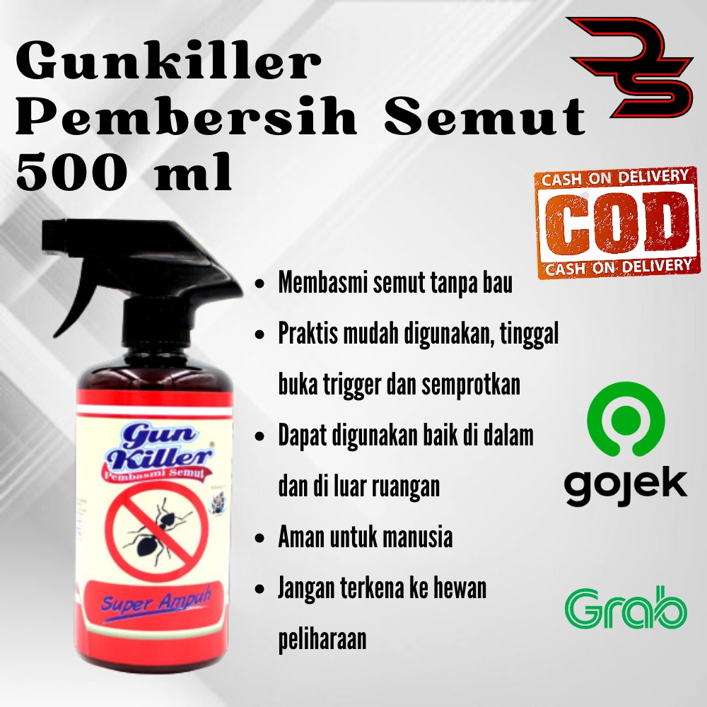 Racun Pembasmi Semut GUNKILLER Spray 500ml Super Ampuh / Obat Hama Serangga GUN KILLER