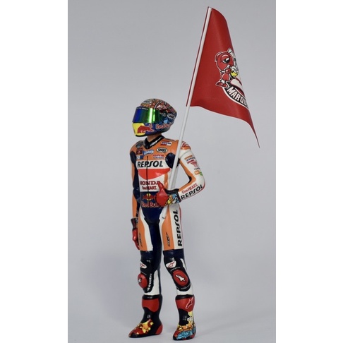 Handmade Figure Marc Marquez Catalunya 2015 with Flag