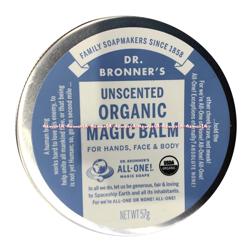 Dr Bronner's Unscented Organic Magic Balm 57gr Melembutkan Kulit Bayi Dewasa Dr Broner