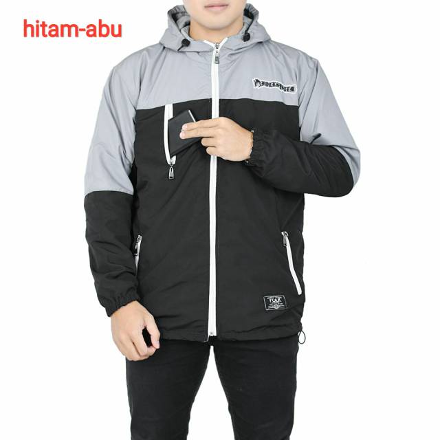 Jaket pria gunung parasut windbreaker twotoon origanal folk