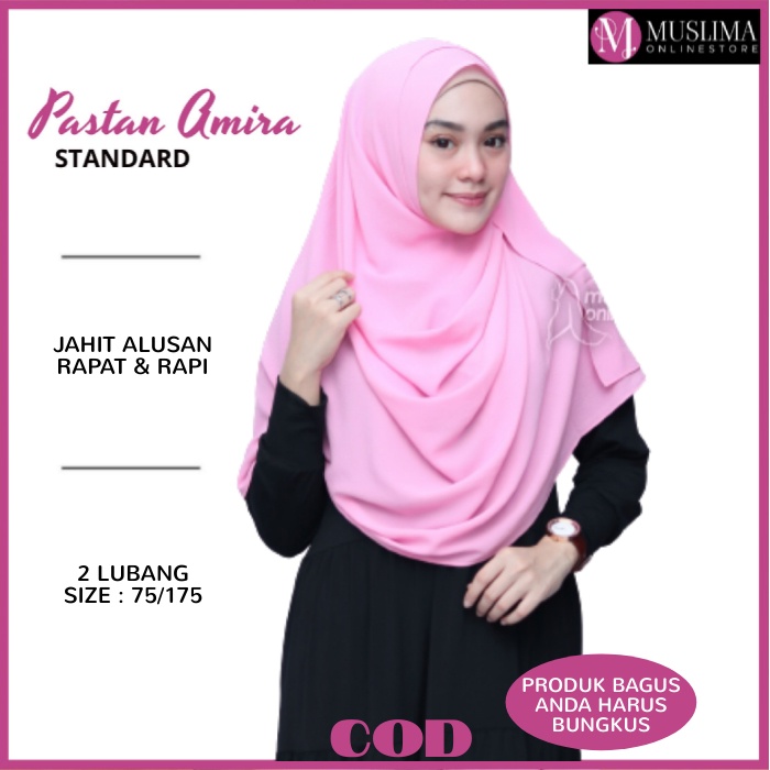 SALE HIJAB PASMINA INSTAN 2 LUBANG AMIRA STANDARD 105 K GET 3 PCS KERUDUNG KEKINIAN JILBAB KEREN CAS