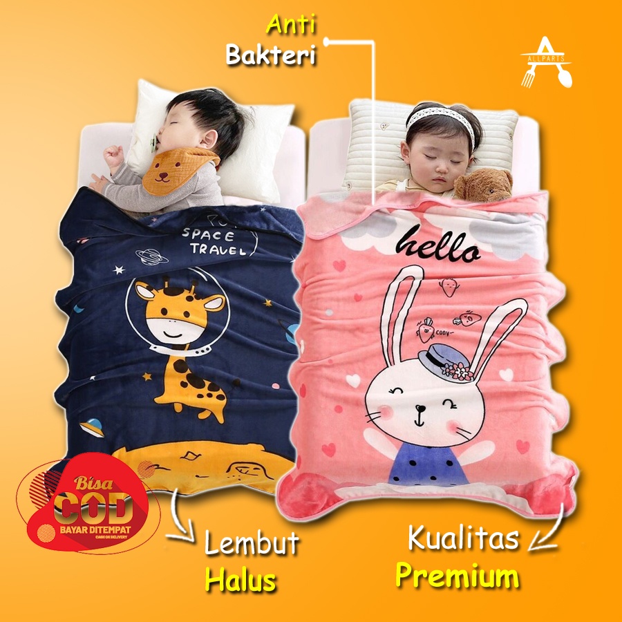 Selimut Anak Kecil Bayi Laki Laki Karakter Selimut Anak Balita Perempuan Lembut Selimut Tidur Anak Premium Import 100x140 Cm