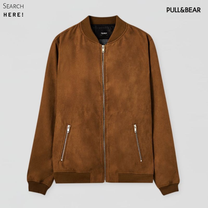 Jacket Pull & Bear Faux Suede Bomber (Original Pull & Bear)