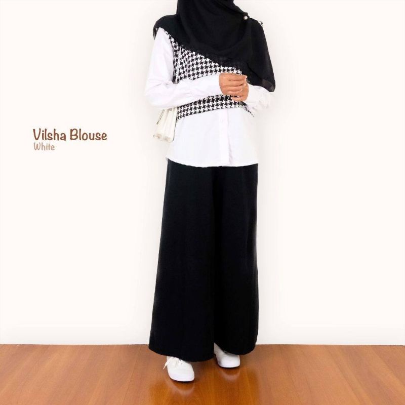 vilsha blouse 2in1 || vest rajut || vest 2in1 || rompi rajut || rompi rajut 2in1 | vest tartan | ves