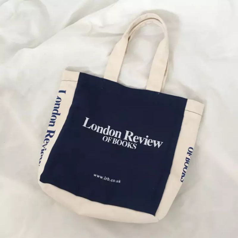 TOTEBAG WANITA BAHAN KANVAS AESTHESTIC LONDON REVIEW