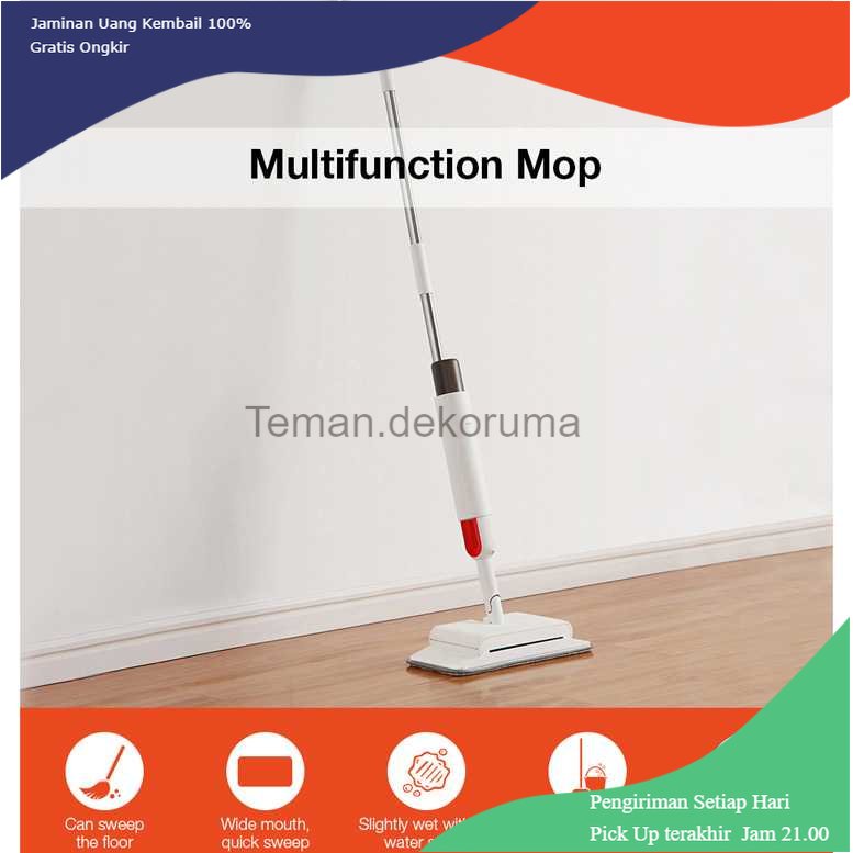 TD - MPL Deerma Water Spray Mop Sweeper Sapu Pel 2 in 1 - DEM-TB900