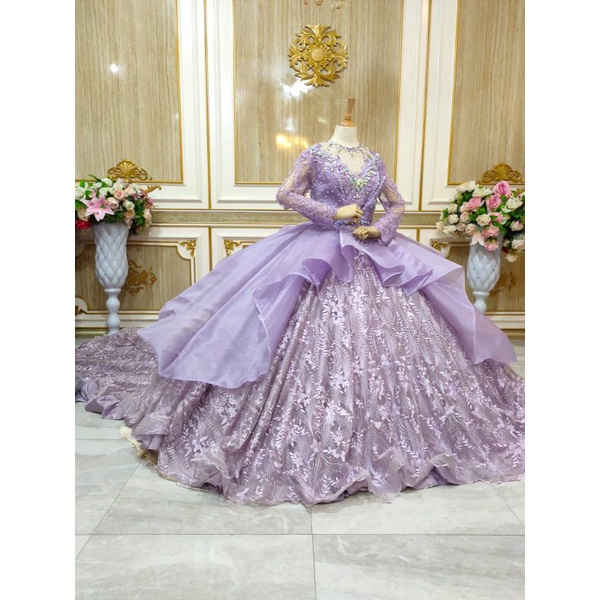 TERLARIS GAUN BARBIE GOTIK//GAUN WEDDING FULL PAYET MODERN//BAJU MUSLIMAH//GAUN MEWAH