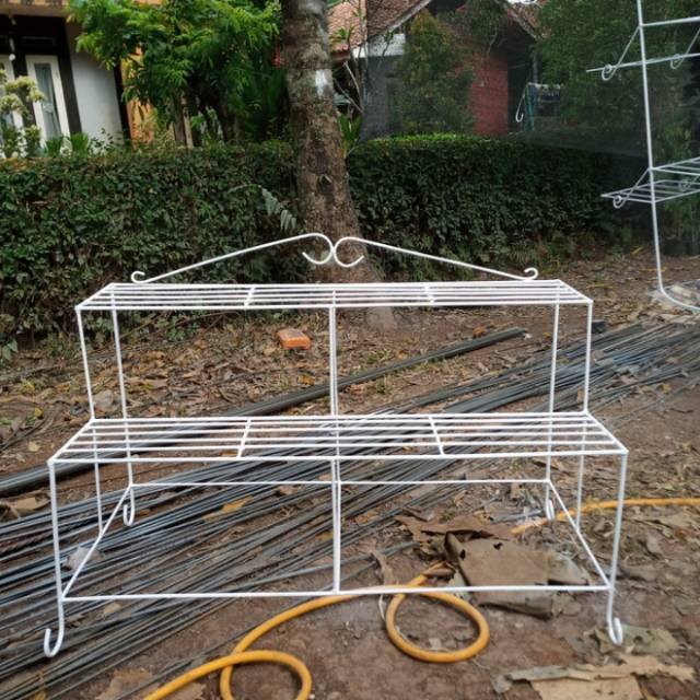 Rak pot besi 2 susun RAK POT TANAMAN HIAS