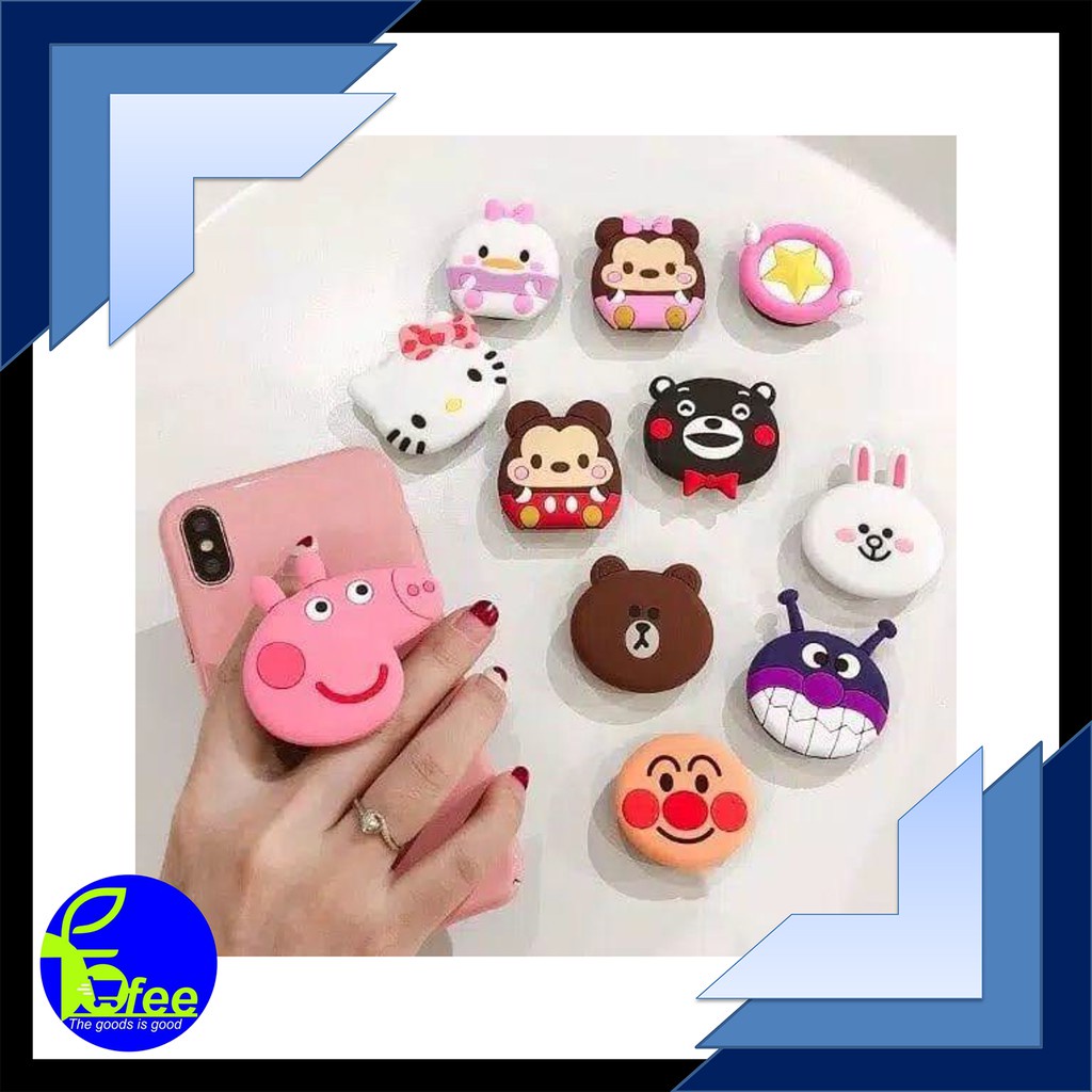 [IMPORT] - Pop Socket / Grip Phone Stand 3D Karakter Cartoon Kode P002