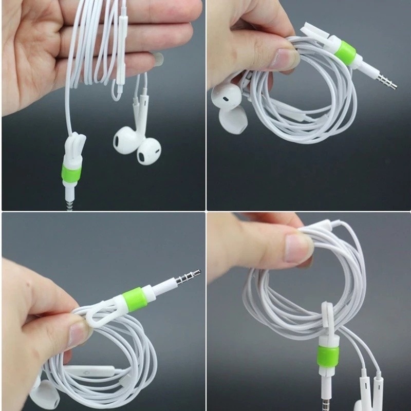 Cover Penyimpanan Kabel Headphone Bahan Silikon ABS Untuk Komputer / TV