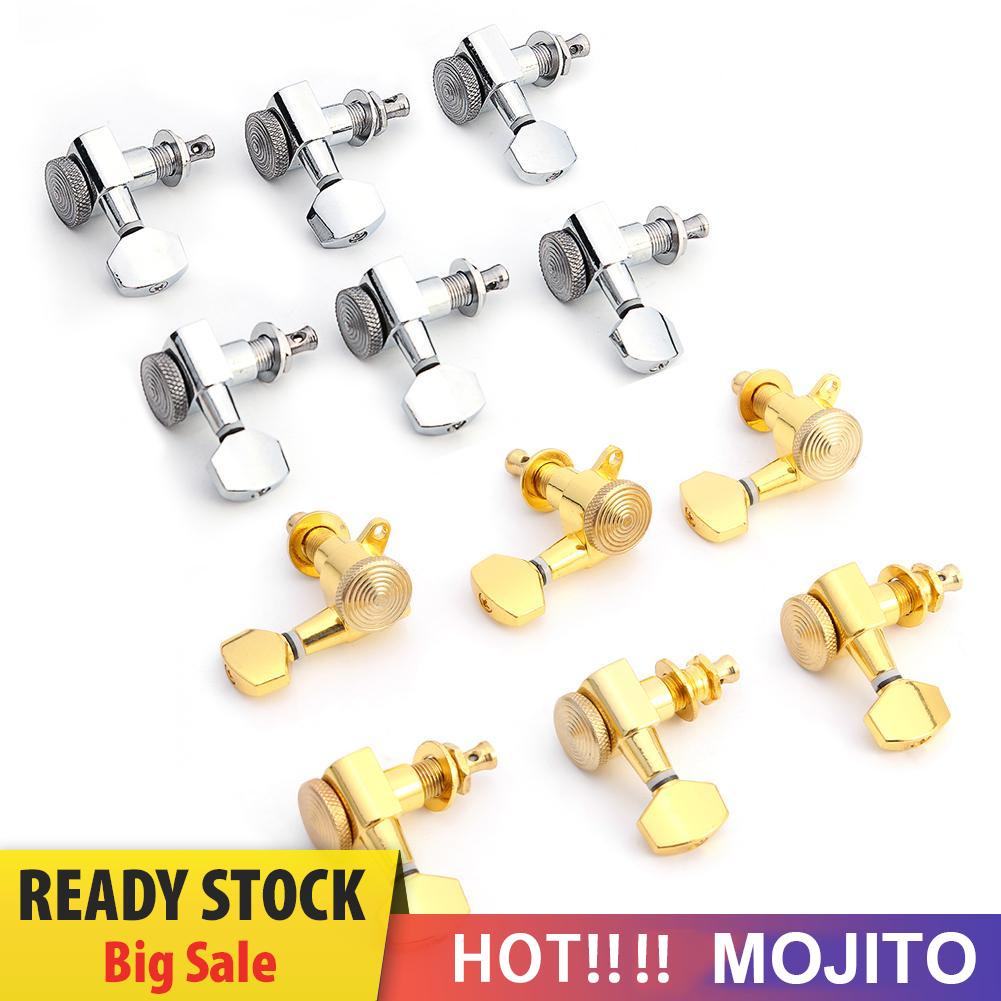 Mojito*6pcs 6R Inline Guitar String Peg Locking Tuners Tuning Pegs Machine Heads