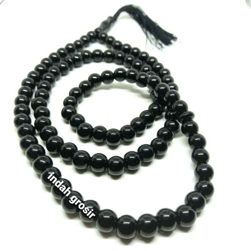 TASBIH BATU BLACK ONIX 8MM 99BUTIR