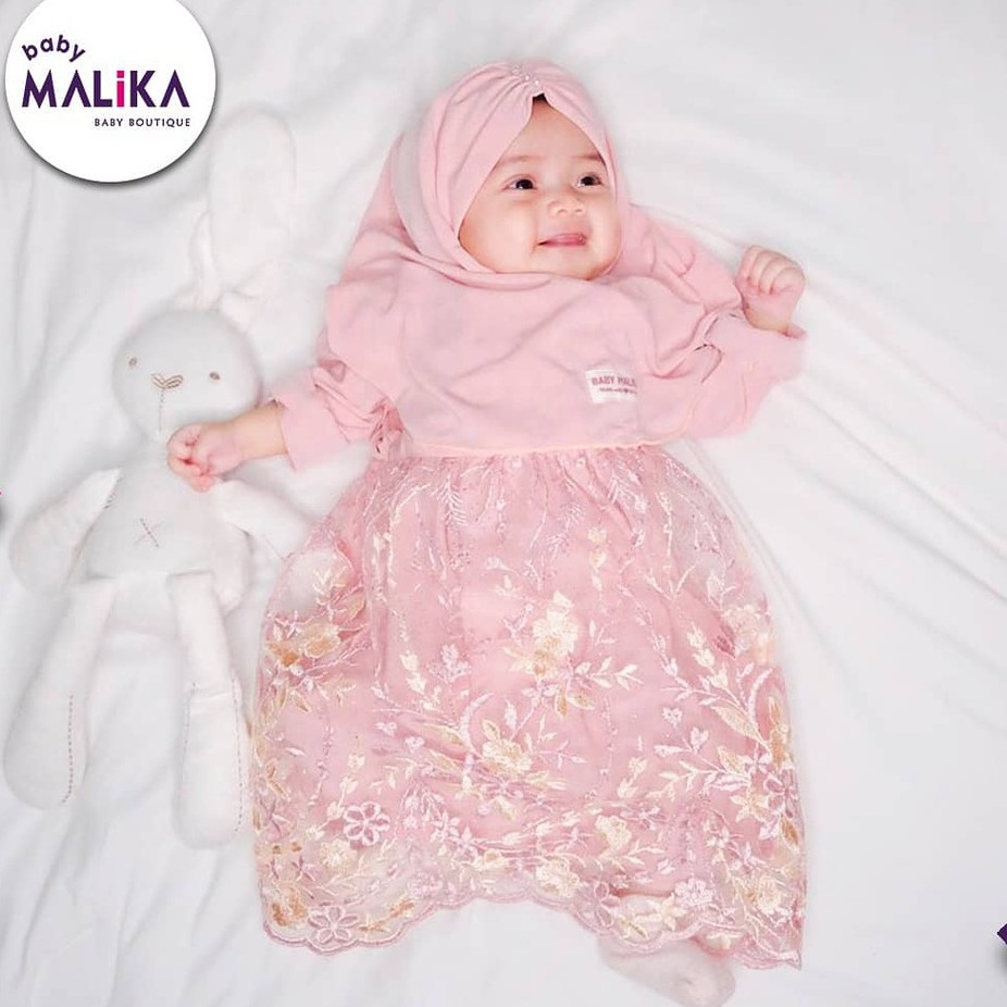 Gamis Anak Perempuan Dan Baju Muslim Bayi Aysa Superlove Embroidered Dusty Pink By Baby Malika Shopee Indonesia