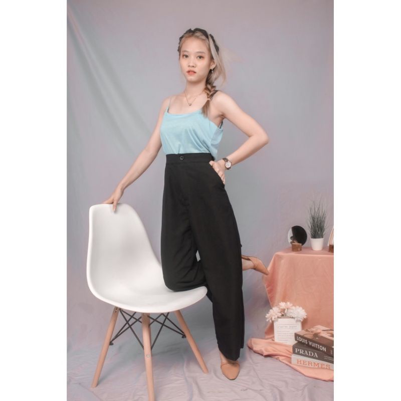CELANA YUKA SLIM CELANA KULOT PANJANG POLOS WANITA KULOT HIGHWAIST KATUN TWISCONE PREMIUM KULOT BAHAN ANTI NGANTUNG MODEL KEKINIAN FASHION BAWAHAN MUSLIM WANITA TERBARU OOTD HITS SELEBGRAM KOREA KOREAN STYLE MURAH TERLARIS VARIASI KANCING RESLETING DEPAN-1