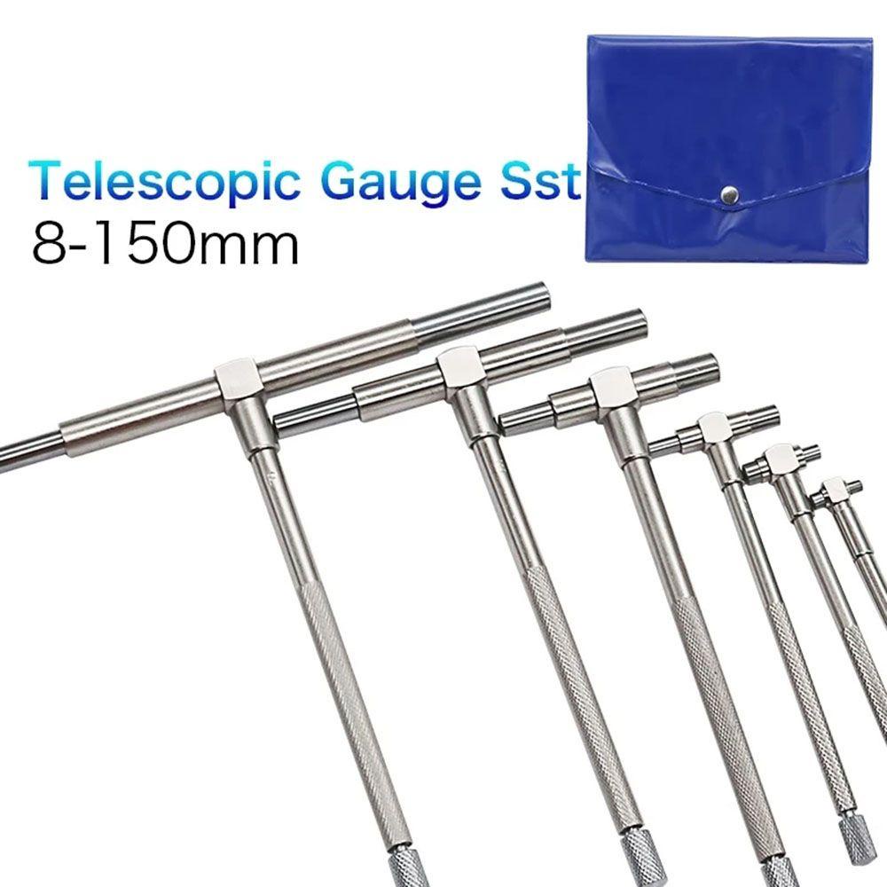 Solighter 6Pcs/Set Telescoping Gauge Set Tahan Lama Pengukuran Micrometer Untuk Cepat Dalam Lubang Pengukuran Lubang T-Bore Scale Caliper