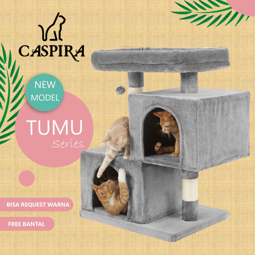 Cat House - Garukan Kucing - Mainan Kucing - Cat Tree - Kandang Kucing Kayu - Rumah Kucing Caspira