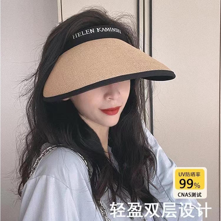 (Hello Girl) MZ23 Topi Pantai/Topi Jerami Anti UV Gaya korea Import