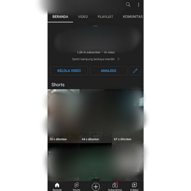 (Terjual) Akun Youtube 1k Subscribe (belum monetisasi)