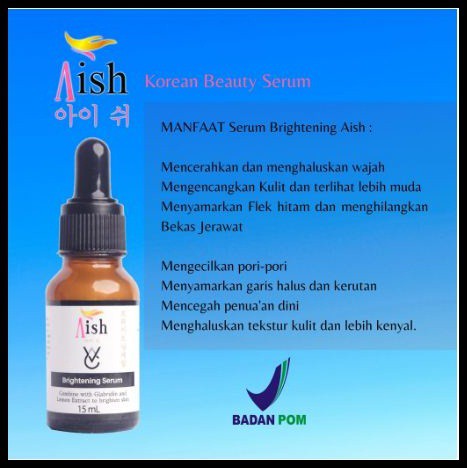 AISH SERUM KOREA ORIGINAL BPOM | SERUM | AISH SERUM | AISH ACNE | AISH DARKSPOT | AISH BRIGHTENING-BRIGHTENING