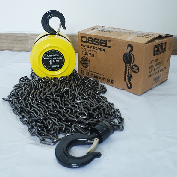 Katrol 1ton 3meter OSSEL CHAIN BLOCK DEREK TAKEL 1 TON 3 METER