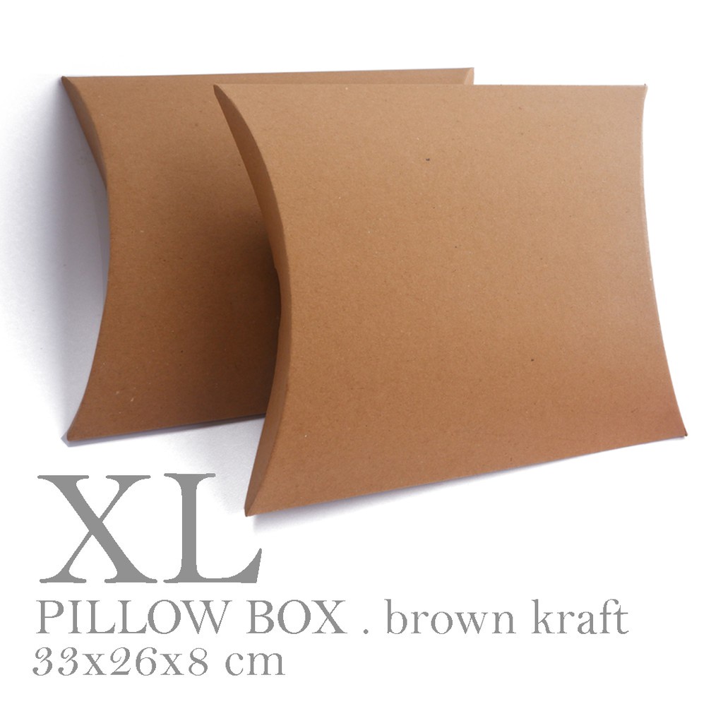 

Kotak Hampers Lebaran Kado coklat polos/Kotak Sajadah/kotak sarung sarong/PILLOW BOX XL / EXTRA LARGE SIZE (33x26x8 cm) BROWN KRAFT/ PAPER BOX/giftbox/kotak baju/kotak hijab/syal