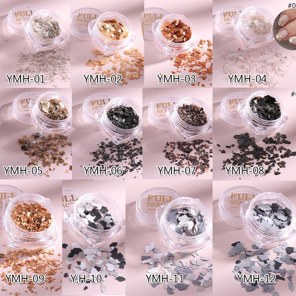R-flower 1Box Payet Kuku Manicure Polish Sparkly Campur