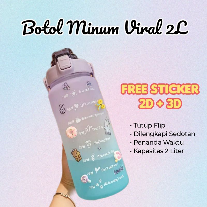 BOTOL MINUM VIRAL 2 LITER