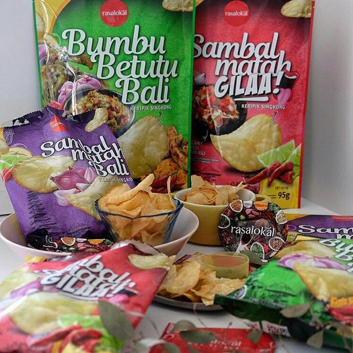 

kripik singkong rasa lokal sambal matah dan matah gila ~ kp885