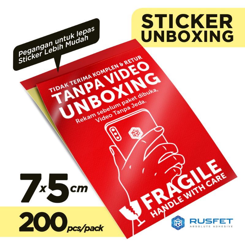 

STIKER UNBOXING + FRAGILE RUSFET | TEMPELAN WAJIB VIDEO UNBOXING | STIKER ONLINE