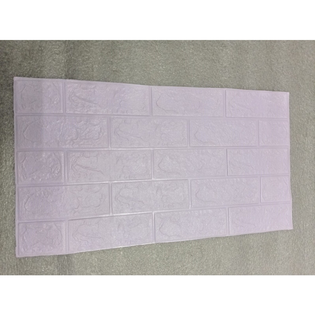 INFY - R535 Wallpaper Dinding Foam 3D Kecil Motif Batu Bata / Walpaper Stiker Dinding Dekorasi Kamar-UNGU MUDA