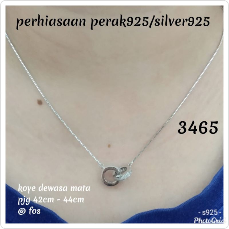 KALUNG KOYE DEWASA 3465 PUTIH PERAK 925
