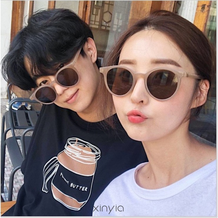 ［Bayar di Tempat］Korean Kacamata Fashion Cod Bulat Mata Kucing Kacamata Hitam Wanita/Pria Sunglasses