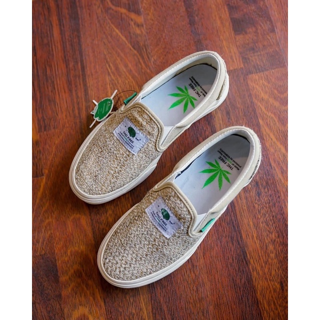 NOBRANDS SLIP ON HEMP NATURAL ORIGINAL SEPATU NO BRAND FOOTWEAR SELOP HEMP