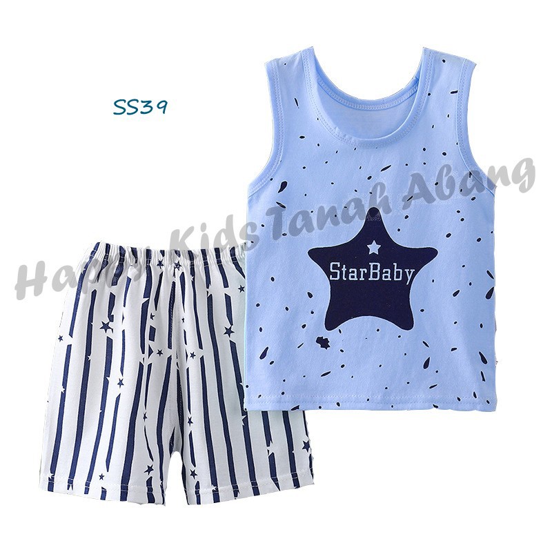 Singlet anak unisex / setelan anak import / setelan anak murah / baju rumah anak / grosir baju anak