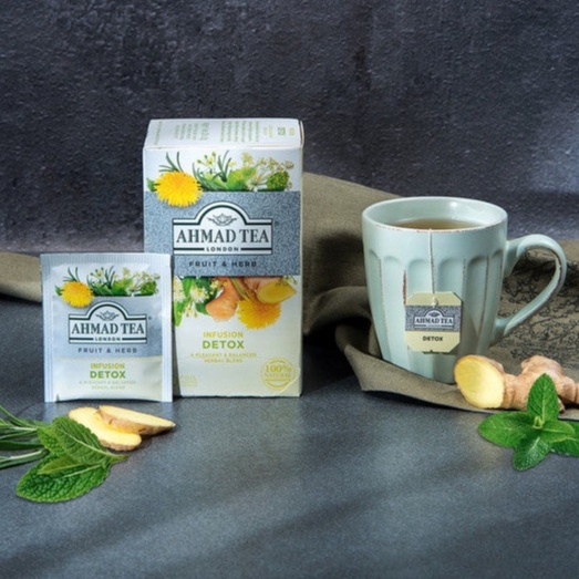 

AHMAD TEA HERBAL - Detox Infusion (No Caffeine) - 1 BOX 20 Sachet